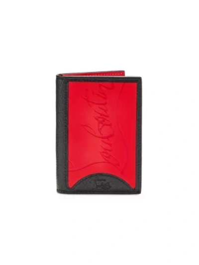 Shop Christian Louboutin Men's Sifnos Leather Bi-fold Wallet In Red Black