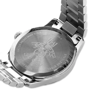 Shop Gucci Timeless Bee Watch In Silver