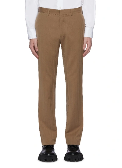 Shop Karmuel Young Wool Suiting Pants In Brown