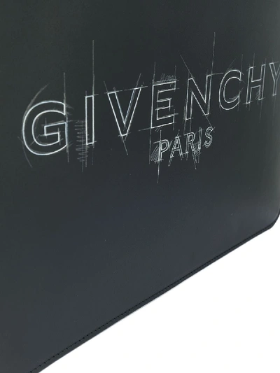 Shop Givenchy Leather Zipped Pouch In Black