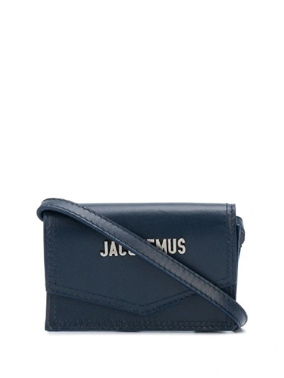 Shop Jacquemus Le Porte Azur Leather Wallet In Blue