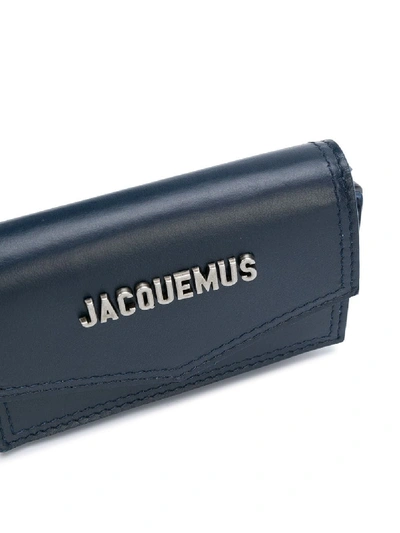 Shop Jacquemus Le Porte Azur Leather Wallet In Blue