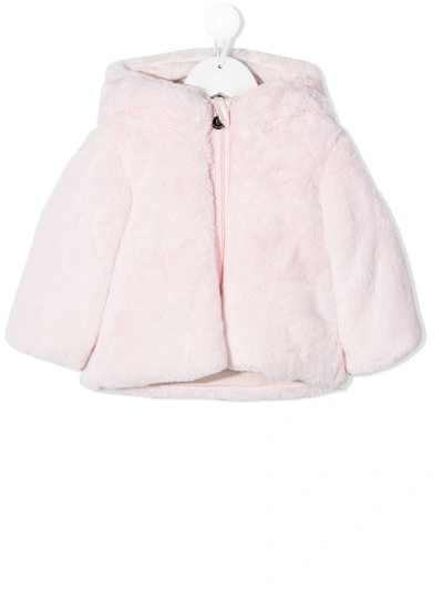 Shop Moncler Candle Faux-fur Jacket In Pink