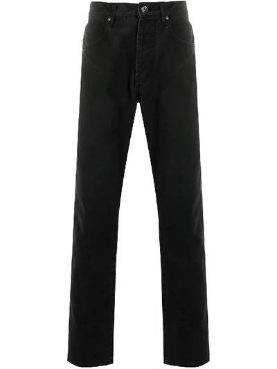 Shop Kenzo Straight-leg Mid-rise Jeans In Black