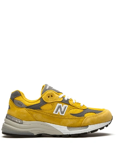 Shop New Balance M992bb "gold-cream" Low-top Sneakers In Yellow