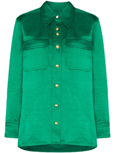 Shop Wales Bonner Capleton Button-up Shirt In Green