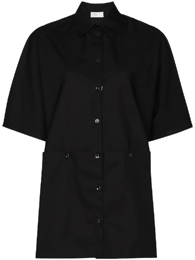 Shop Rosetta Getty Short-sleeve Buttoned Shirt In Black