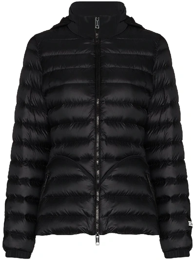 Shop Burberry Hooded Puffer Jacket In Blue