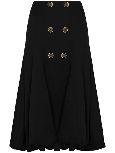 Shop Jw Anderson A-line Midi Skirt In Black