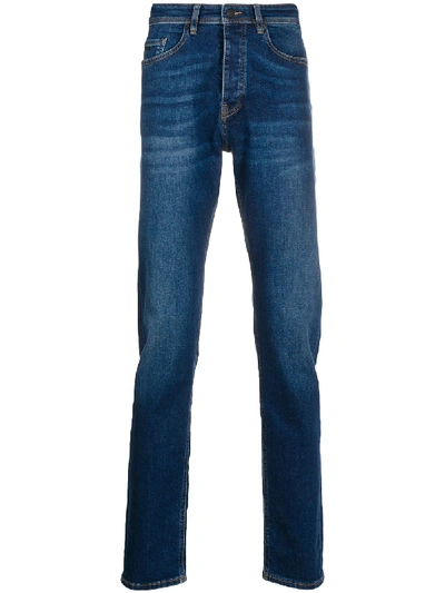 Shop Hugo Boss Straight-leg Jeans In Blue