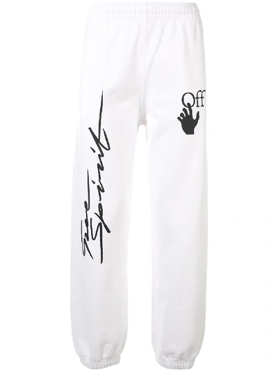 Shop Off-white Free Spirit Tapered Track Pants In White