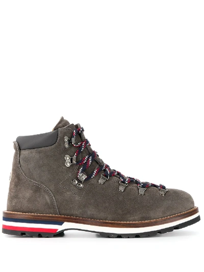 Shop Moncler Peak Ankle Boots In Grey