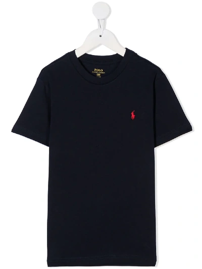 Polo Ralph Lauren Teen Embroidered Logo T-shirt In Blue