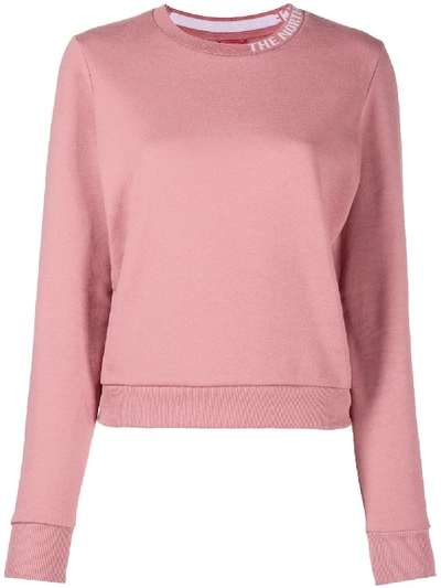 Shop The North Face Neck-logo Sweatshirt In Pink