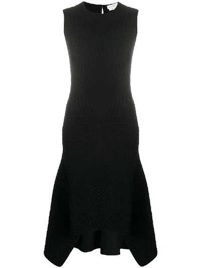 Shop Alexander Mcqueen Sleeveless Brocade Knit Dress In Black