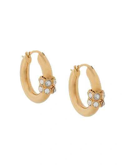 Shop Chloé Egée Hoop Earrings In Gold