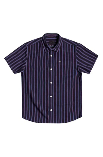 Shop Quiksilver Oxford Lines Button-up Shirt In Parisian Night Oxford Lines