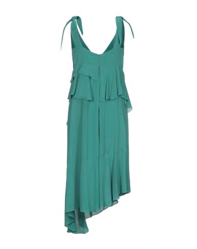 Shop Hanita Woman Midi Dress Green Size Xs Polyester
