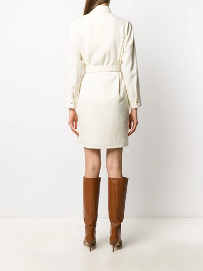 Shop Roseanna Belted Shirt Dress In Neutrals