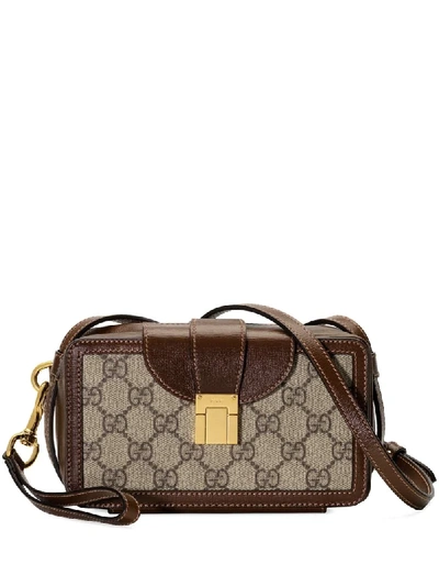 Shop Gucci Clasp Closure Mini Bag In Neutrals