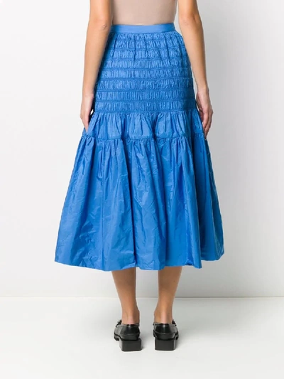 Shop Molly Goddard Donnika Tiered Skirt In Blue