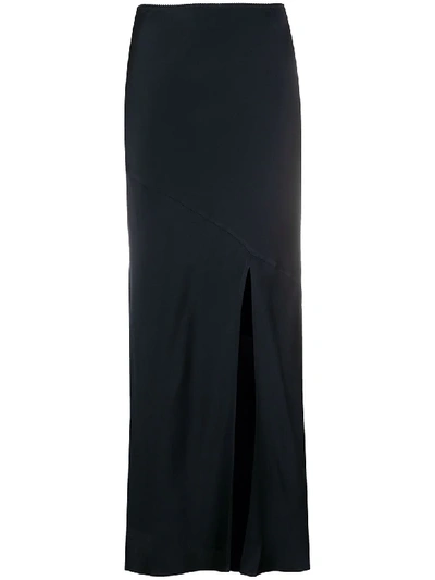 EVE BIAS-CUT SATIN MIDI SKIRT