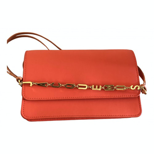 orange red clutch bag