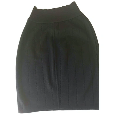 Pre-owned Alaïa Wool Skirt In Black