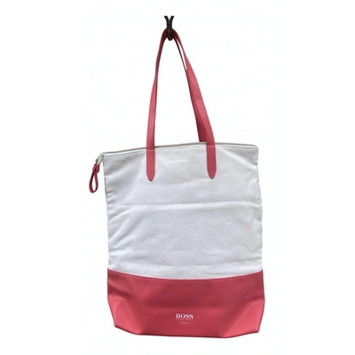 Pre-owned Hugo Boss Pink Cloth Handbag