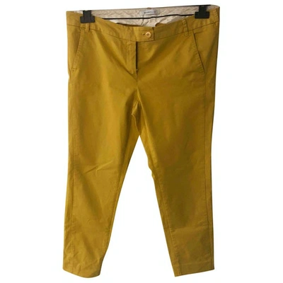 Pre-owned Marella Straight Pants In Yellow