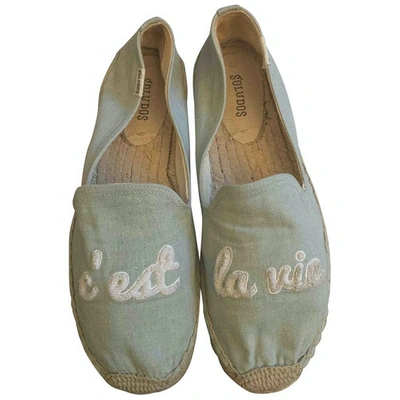 Pre-owned Soludos Cloth Espadrilles In Blue