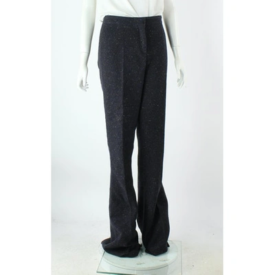 Pre-owned Burberry Black Wool Trousers