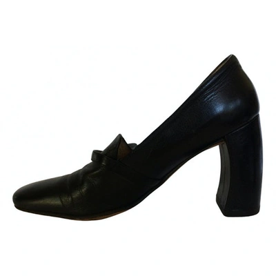 Pre-owned Ann Demeulemeester Leather Heels In Black
