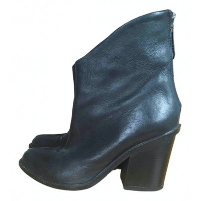 Pre-owned Diesel Black Leather Ankle Boots