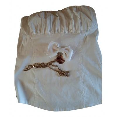 Pre-owned Elisabetta Franchi Corset In White