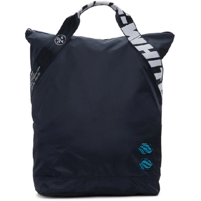 Shop Off-white Blue Twill Backpack