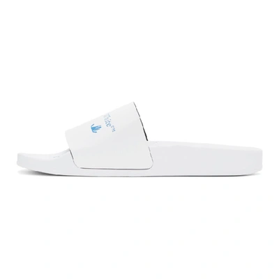 Shop Off-white White & Blue New Logo Slides In White/blue