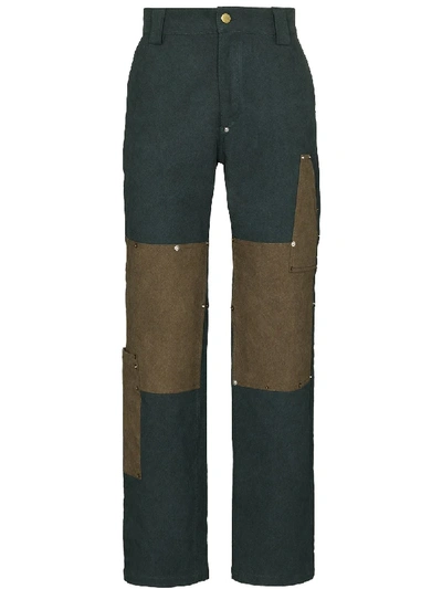 Shop Phipps Workwear Patchwork Trousers In Neutrals
