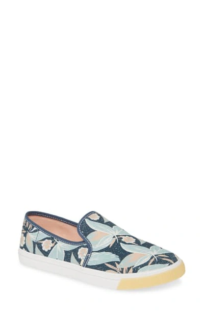 Shop Toms Clemente Slip-on Sneaker In Blue Printed Canvas
