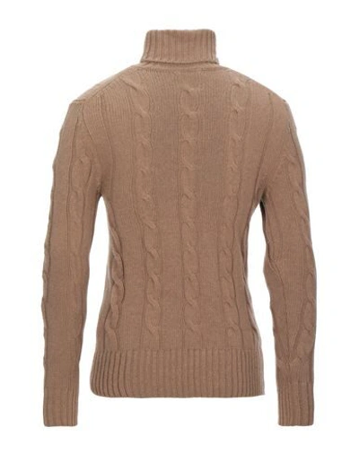 Grey Daniele Alessandrini Turtlenecks In Camel