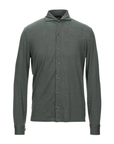 Shop Jeordie's Linen Shirt In Military Green