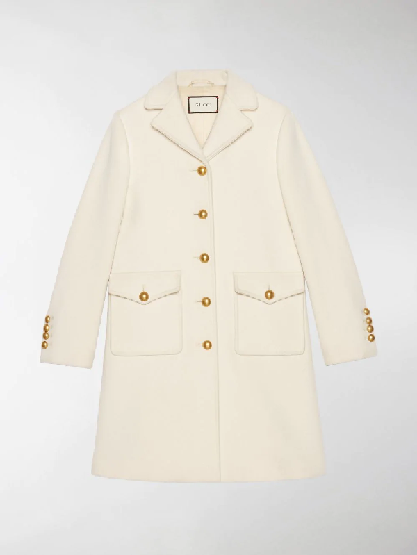 gucci wool coat with double g