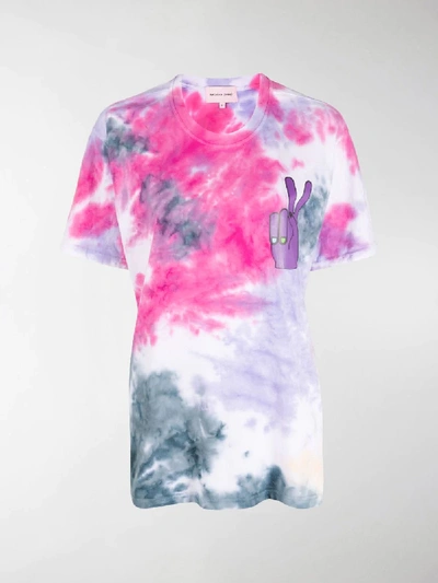 Shop Natasha Zinko Tie-dye Print T-shirt In Purple