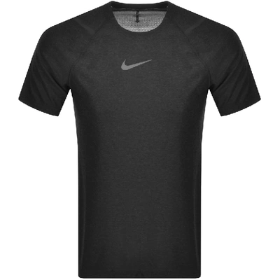 Shop Nike Training Pro Dri Fit Logo T Shirt Black
