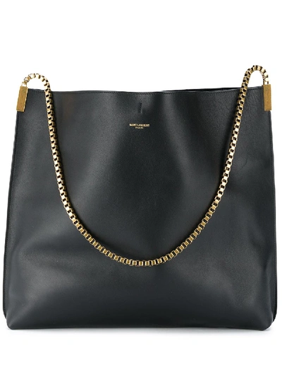 Shop Saint Laurent Medium Suzanne Tote Bag In Black