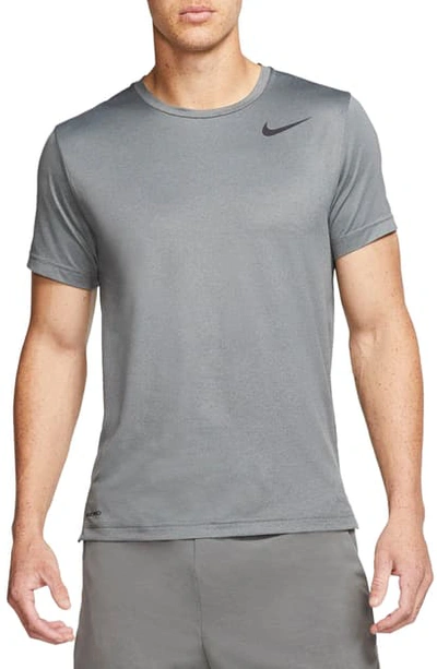Shop Nike Pro Dri-fit Training T-shirt In Black/ Smoke Grey/ Heather