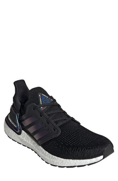 Shop Adidas Originals Ultraboost 20 Running Shoe In Core Black/ Blue Violet/ White