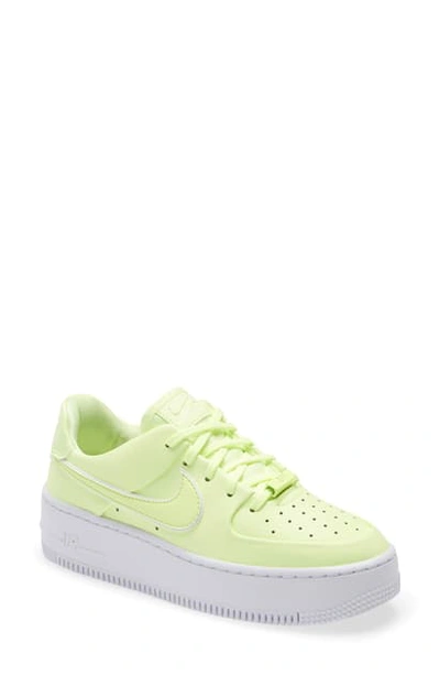 Shop Nike Air Force 1 Sage Low Platform Sneaker In Barely Volt/ Barely Volt