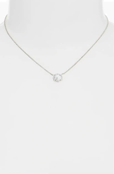 Shop Kendra Scott Davie Pendant Necklace In Rhodium White Howlite