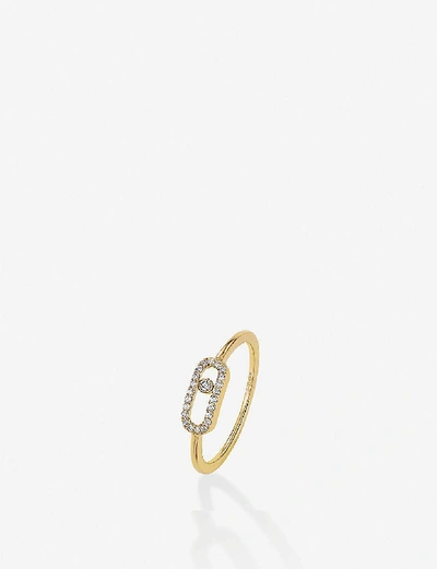 Shop Messika Womens Yellow Move Uno 18ct Yellow-gold And Diamond Ring